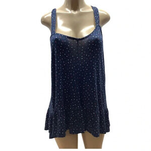 Lane Bryant Polka Dot Top with Ruffle Trip Size 18/20 New Without Tags